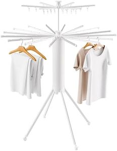 Saclsocs Four-Legged Clothes Drying Rack, Foldable and Portable Drying Rack, Suitable for Indoor, Outdoor, Poolside, Camping, Made of Aluminum Alloy Material, Double-Tier, White
