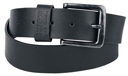 Urban Classics Unisex Leather Imitation Belt, Black (Black 7), S UK