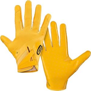 Grip Boost Youth Football Gloves Solid Stealth 6.0 Boost Plus Kids Receiver Gloves (Solid Yellow, Youth Medium)