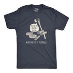 Mens Random Axe of Kindness Tshirt Funny Complement Tools Graphic Novelty Tee, Heather Navy, Large