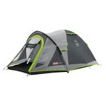 Coleman Polyester Darwin 3+ Camping Tent with Spacious Porch for Extra Storage, 5-10 Minutes Easy Setup | Full Waterproof Fly Sheet, 3 Person, Grey