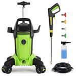 Fazil 2500 PSI 2.8 GPM Pressure Washer,Electric Pressure Washer with Anti-Tipping Technology,4 Adjustable Nozzles and 500ml Foam Cannon Power Washer for Patio, Garden, Driverways,Decks,Yard Cleaning