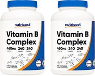 Nutricost High Potency Vitamin B Complex 462mg, 240 Capsules (2 Bottles) - with Vitamin C