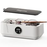 RIGATE Ultrasonic Jewelry Cleaner,600 Seconds Non-Stop Cleaning, 46KHz,360° Deep Cleaning, Suitable for Cleaning Eyeglasses, Watch Chains, Rings, Necklaces, Jewelry, Makeup Brushes, Metal Products.