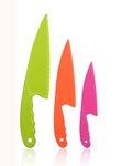 Penta Angel 3pcs Plastic Kitchen Knife Set Nylon Safety Cooking Knife for Cutting Fruit Vegetable Lettuce Salads or Bread