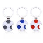 MENGYF 3 Pcs Bottle Opener Keyring Football Key Chain Creative Beer Bottle Opener Keychain for Man Women Daily Portable Key Ring Gift