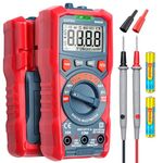 AstroAI Digital Multimeter, TRMS 4000 Counts Auto-Ranging Ohmmeter Voltmeter 1.5v/9v/12v Battery Voltage Tester Measure Voltage Current Resistance Diodes Continuity Capacitance with NCV Function