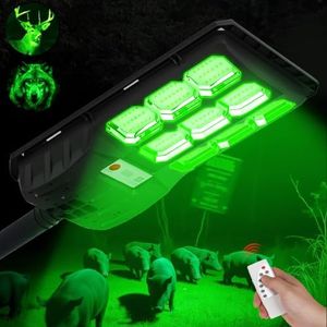 LIANGTUKING Hog Light - 16000LM Solar Green Light for Wildlife Hunting, Motion Activated Feeding with Remote Control
