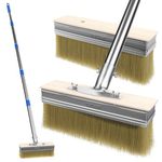 Deck Paint Brush With 55" Long Handle and 2 Pcs7.1"Paint Brush Heads,Decking Large Deck Stain Applicator for Walls,Woodfloors,Woodstains,Decking Paints,Decking Stains,Fence Wall Furniture