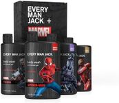 Every Man Jack Marvel Collectors Box Body Wash Gift Set - Includes Four Body Washes with Clean Ingredients - Marvel-Inspired Fresh Air, Coastal Thunder, Crimson Oak, and Wakanda Herbs Fragrances