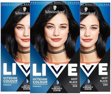 3 x Schwarzkopf Live Color XXL Colour Intense Permanent Coloration 99 Deep Black