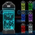 Attivolife Game Over Water Bottle for Kids, 14 OZ-Light up Cups, 7 Colors Change & Glowing with 3D LED Light, BPA Free Creative Gamer Cup for Camping Picnic Holiday School Girl Boy Children Gift