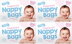 Nappy bags Jumbo Box - 4 x 200 pack (800 in total)