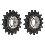 uxcell #40 Chain Idler Sprocket, 20mm Bore 1/2" Pitch 17 Tooth Sprocket Tensioner, C45 Carbon Steel 40 Roller Chain Sprocket with Bearing for ISO 08A Chain, 2Pcs