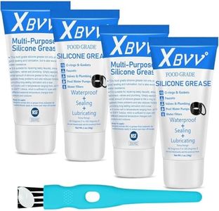 XBVV Food Grade Silicone Grease Lubricant for Plumber Faucet Valve Pool Filter O-Rings Kit 4-Pack 1 oz Tubes