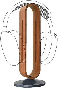 GEEKRIA Support en bois en alliage d'aluminium pour casque supra-auriculaire, support de casque de jeu, support d'affichage de bureau avec base lourde solide compatible avec Sony, Bose, Shure, Jabra,