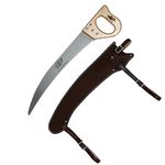 Outfitters Supply 19" Fanno Trail Saw with Premium Leather Scabbard & Cut-On-The-Pull Curved Blade, Pack Saw Used for Hunting, Camping, Trail-Riding & Bushcraft; 19"