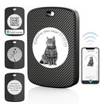 E-Ink Smart Finder Air Tag, Item Tracker can Customize Personalized Information/Graphics/Text/Medical ID/DIY Logo etc, Locator Work with Apple Find My for Key, Kids, Pets, Luggages, Kids, Older.