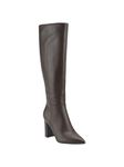 Marc Fisher Womens Grapple Faux Leather Knee-High Boots Black 7 Medium (B,M)