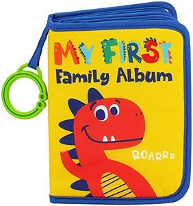 Urban Kiddy™ Baby's My First Family Album | Soft Photo Cloth Book Gift Set for Newborn Toddler & Kids (Dinosaur)