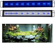 KZKR Aquarium Hood Lighting Fish Tank Light 36 inch - 46 inch for Freshwater and Saltwater Blue and White Light 90cm - 115cm