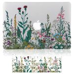 iDonzon MacBook Pro 16 inch Case (2019 Release) A2141, 3D Effect Matte Clear See Through Hard Case Cover Compatible MacBook Pro 16 inch with Touch Bar and Touch ID - Garden Flower