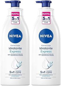 NIVEA Crema Corpo Idratante Express 48h a Rapido Assorbimento con Siero Idratazione Intensa e Minerali Marini per Pelle Normale o Secca - 2 Flaconi da 500ml