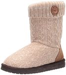 MUK LUKS Essentials Women's Janet Boots Fashion, Sand, 4 UK