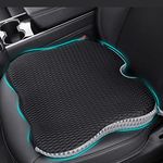 CarQiWireless Car Seat Cushion,Chair Cushions for Sciatica Tailbone Pain Relief,Car Seat Cushion for Driving,Gaming Chair Cushion,Booster＆Memory Foam Seat Cushion to Improve Driving View,Black