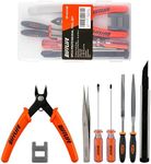 DIFFLIFE Professional 9 PCS Model Tools Kit Modeler Basic Tools Craft Set Hobby Building Tools Kit for Car Model Building Repairing and Fixing-9 Piece