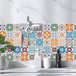 Moroccan Tile Stickers, 24PCS Decor