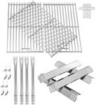 BBQration Replacement Kit for Kitchen Aid 720-0954 720-0954R 720-0733 720-0733A 720-0954A 720-0954AC, Cooking Grates, Burners Tube and Heat Plates Replacement Parts for Kitchen Aid 4-Burner Gas Grill