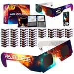 Helioclipse [50 Pack] Solar Eclipse Glasses 2024 - AAS Approved - Trusted for Direct Solar Eclipse Viewing - ISO 12312-2 & CE Certified - Lunette Eclipse Solaire