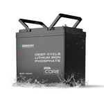 Renogy 100Ah 12V LiFePO4 Battery, Mini Size Lithium Iron Phosphate Leisure Battery with 5000+ Deep Cycles, IP 65 and BMS Protection, Support 4S4P Connection for Caravan, Boat, and Off Grid System