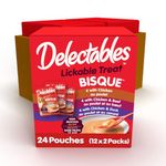 Hartz Delectables Bisque Non-Seafood Lickable Wet Cat Treats, Flavour Variety, 24 Pack