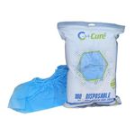 C-Cure® Disposable Shoe Cover Non Woven Anti Slip,Durable & Water Resistant(Not Water Proof), Hospital & Home Use Shoe Covering for Cleanliness, Free size, Blue (Pack of 100pcs)