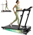 UREVO Foldimix 5L Treadmills for Home, Dual Brushless Motorized 3.0HP ，9% Auto Incline Walking Pad with Adjustable Handle Bar, Multi-Functional, 14-Point Shock Absorption, Standing Desk Treadmill