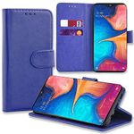 Galaxy A10 Case, GALAXY A10 Book Cover Premium PU Leather Flip Foil [Magnetic Protective] Wallet Case Cover [Credit Card Slot] for Samsung Galaxy A10 (BLUE)