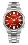 Citizen Stainless Steel Mens Automatic Gents Analog Watch - Tsuyosa Collection - Nj0150-56W, Dial-Color:Red, Band Color:Silver