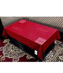 Kuber Industries Exclusive Table Cloth|Cotton Center Table cover|Table Sheet for dining, Party, Events|Finest Cotton & Washable|Indoor and Outdoor Use 60 x 40 (Maroon)