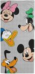 Disney Mickey Mouse & Friends Kids Bath Pool Beach Towel - Super Soft & Absorbent 100% Cotton Towel, Measures 28 x 58 Features, Minnie Mouse, Donald Duck, Goffy & Pluto