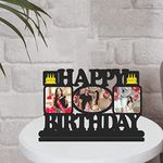 MYGIFTYSHOP Happy Birthday Customized Wooden Photo Frame Table Top 12 X 8 Inch - | Best Birthday Gift For Husband Wife Father Mother Sister Brother Friend, Tabletop., Rectangular