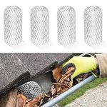 4 Pack Gutter Guards Mesh Aluminum Covers Down Pipe Protectors Expandable Leaf Strainer Keeps Gutter Clear of blockages from Leaves, Moss, Muck, Mud, and Other Debris