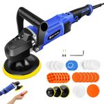 Polisher Buffer - 1400W Car Furniture Polishing Machines Electric Polisher Kit Rotary Car Polishers and Buffers Machines with 800-3500 RPM, 6 Variable Speed, 150-180mm Base for Auto Sanding Polishing