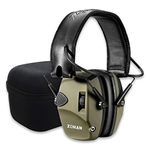 ZOHAN Electronic Shooting Earmuffs, Active Noise Reduction Safety Earmuff, Tactical Headset for Hunting, Airsoft - Case-Green