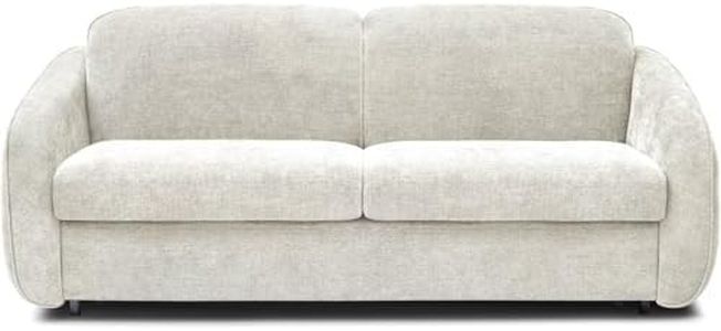 habitat et jardin Express-Schlafsofa Laurie aus Strukturstoff - 140 cm Bett - 3 Plätze - Beige