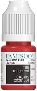 FAMISOO PMU Pigment for Lip 0.169fl.oz/5ml Professional Tattoo Ink for Long-Lasting Lips Color Microblading Ink Permanent Makeup Beauty Tattoo Supplies(T69-Rouge-Red)