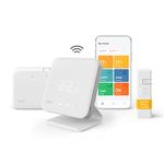 tado° Wireless Smart Thermostat Starter Kit V3+ Incl. Stand – Full Control Over Your Boiler And Hot Water From Anywhere, Save Energy, Easy DIY Installation - Works With Amazon Alexa, Siri, and Google