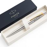 Personalised Parker Jotter Ball Pen Gold Trim - Luxury Engraved Pens - Perfect for Personalised Gifts for Birthday's, Anniversaries, Weddings, Husband, Wife, CEO