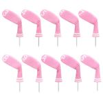 LeFeng 10pcs Knitted Golf Iron Head Covers 3-9/A/P/S Set - Lightweight and Durable Material - Multiple Patterns Golf Club Head Covers - Fit Well for Callaway Ping Taylormade Cobra Etc.(Pink)